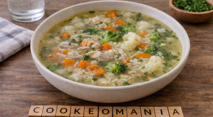 Soupe complète de poulet et légumes au Cookeo
