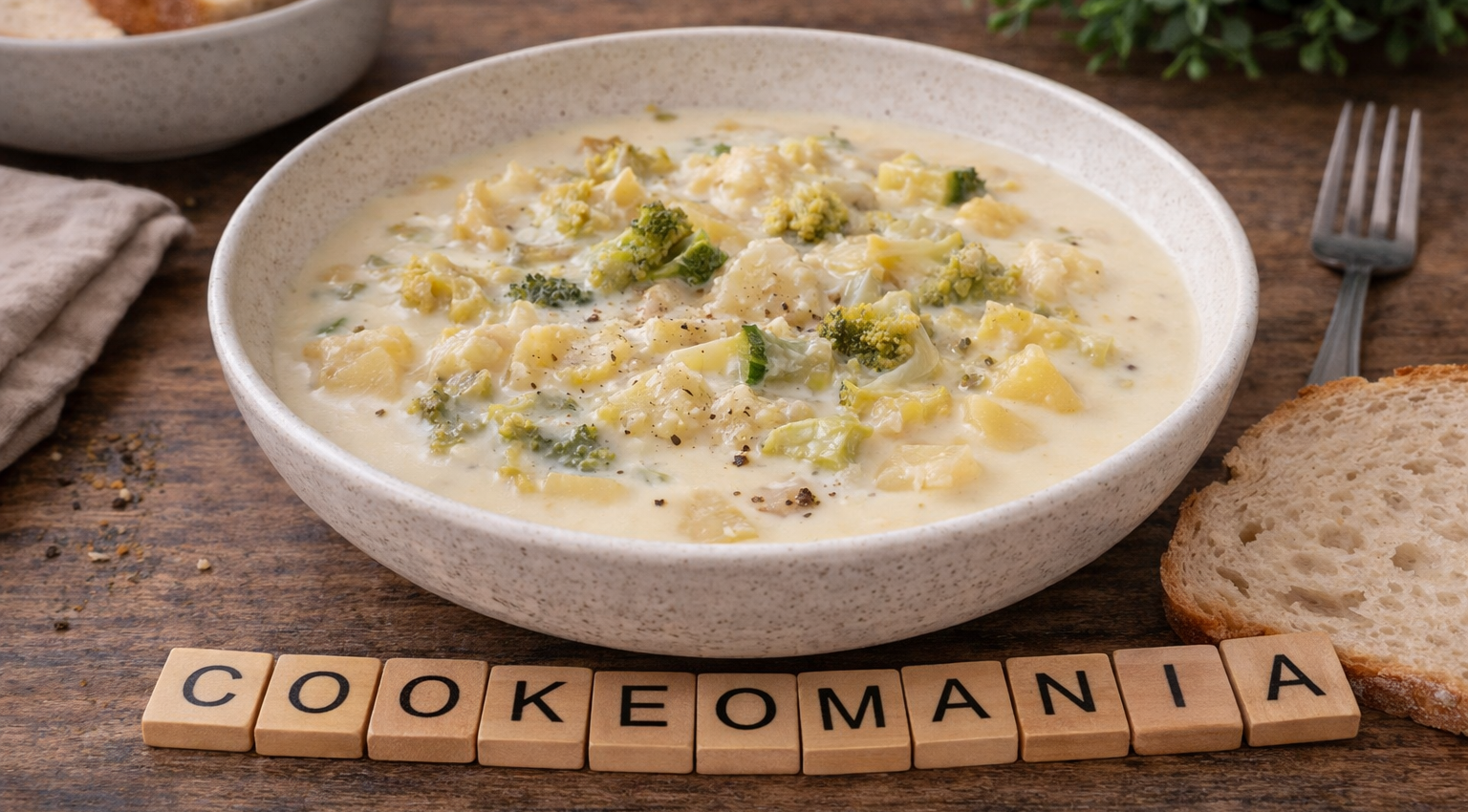 Soupe crémeuse poireaux, pommes de terre et légumes au Cookeo