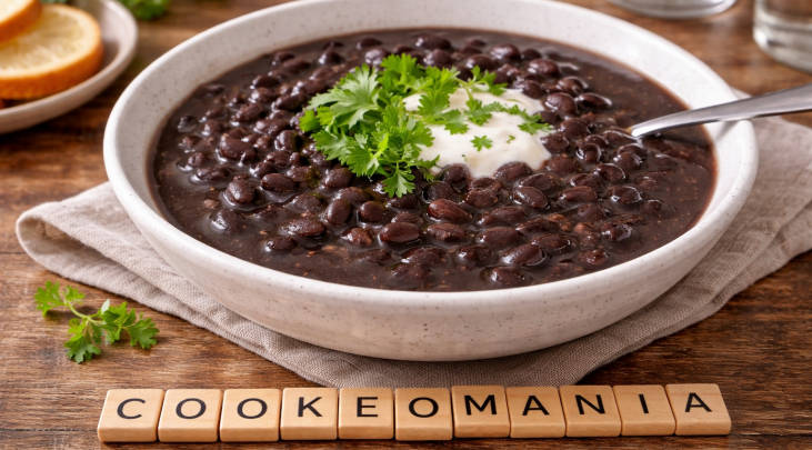 Soupe de haricots noirs épicée au Cookeo