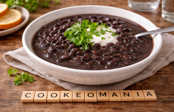 Soupe de haricots noirs épicée au Cookeo