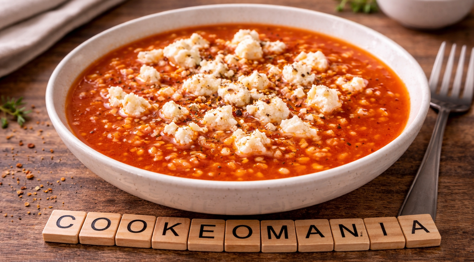 Soupe de tomates au riz et feta au Cookeo