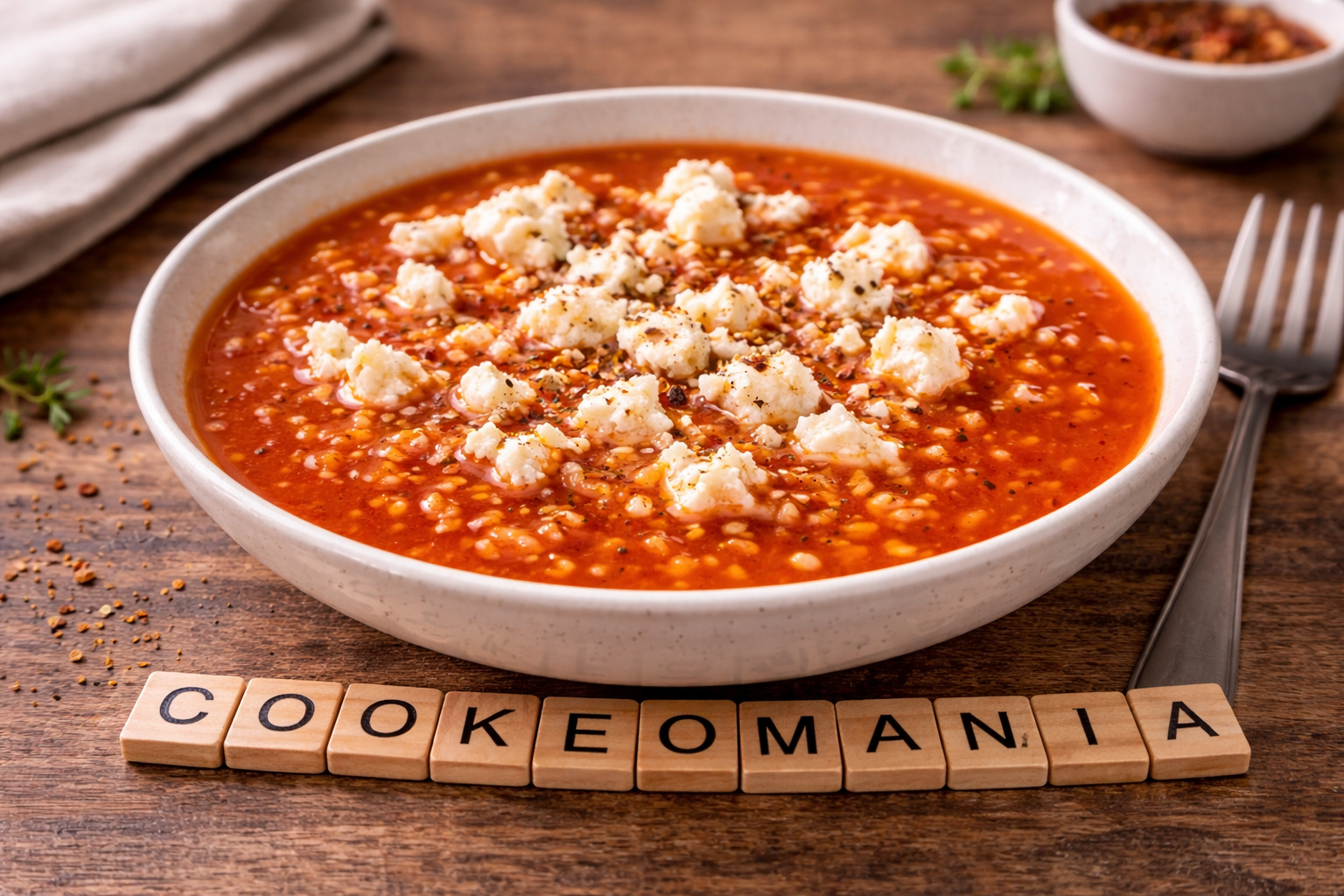 Soupe de tomates au riz et feta au Cookeo