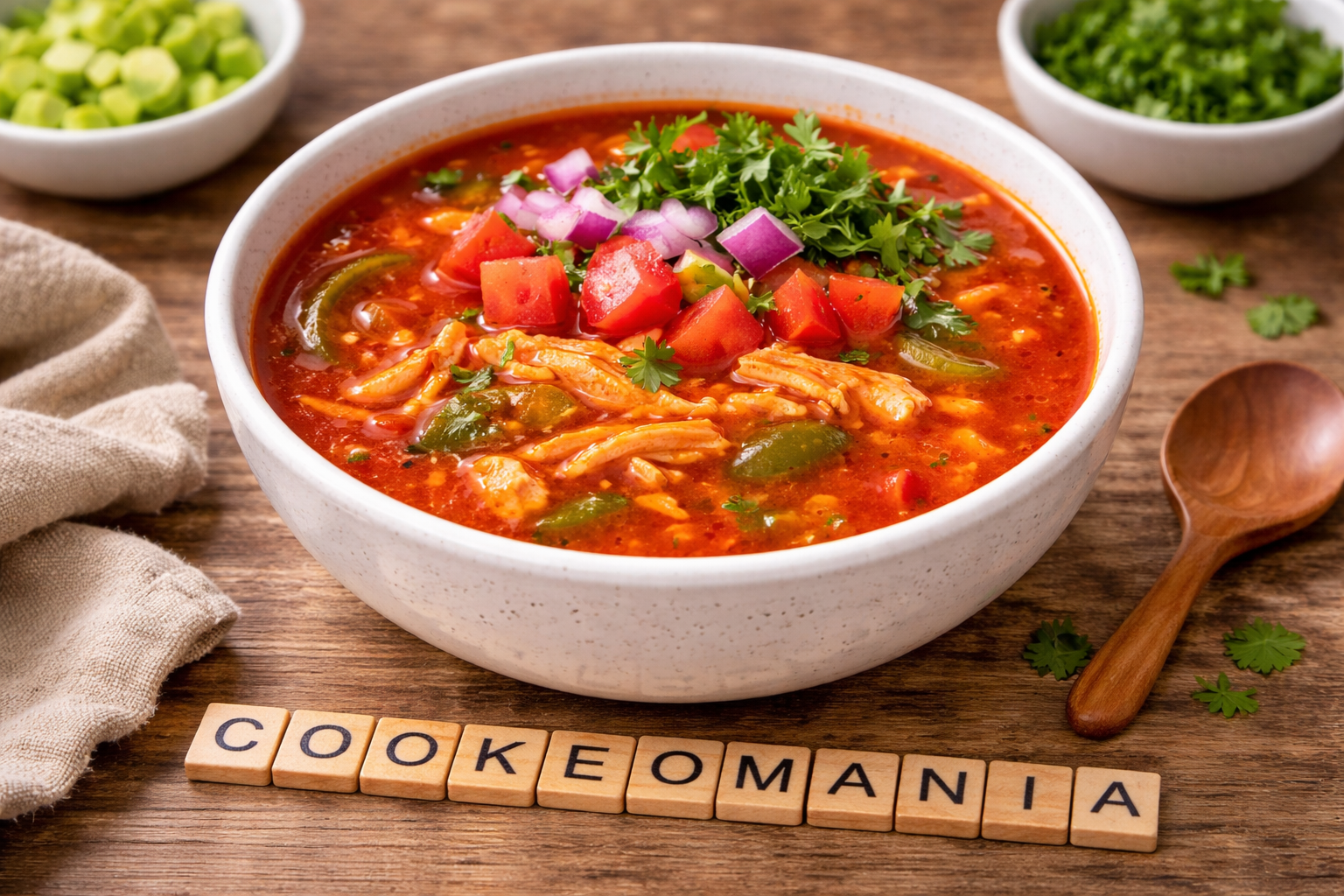 Soupe fajitas de poulet cétogène au Cookeo