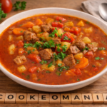 Soupe goulash épicée au porc à l'autocuiseur cookéo