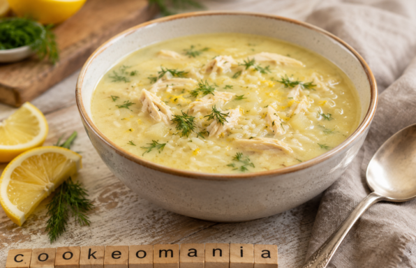 Soupe grecque avgolemono au poulet, citron et riz au Cookeo
