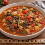 Soupe relevée au bœuf haché et légumes au robot multi-cuiseur cookéo