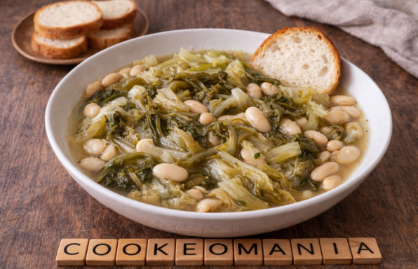 Soupe rustique à la scarole et haricots blancs au Cookeo