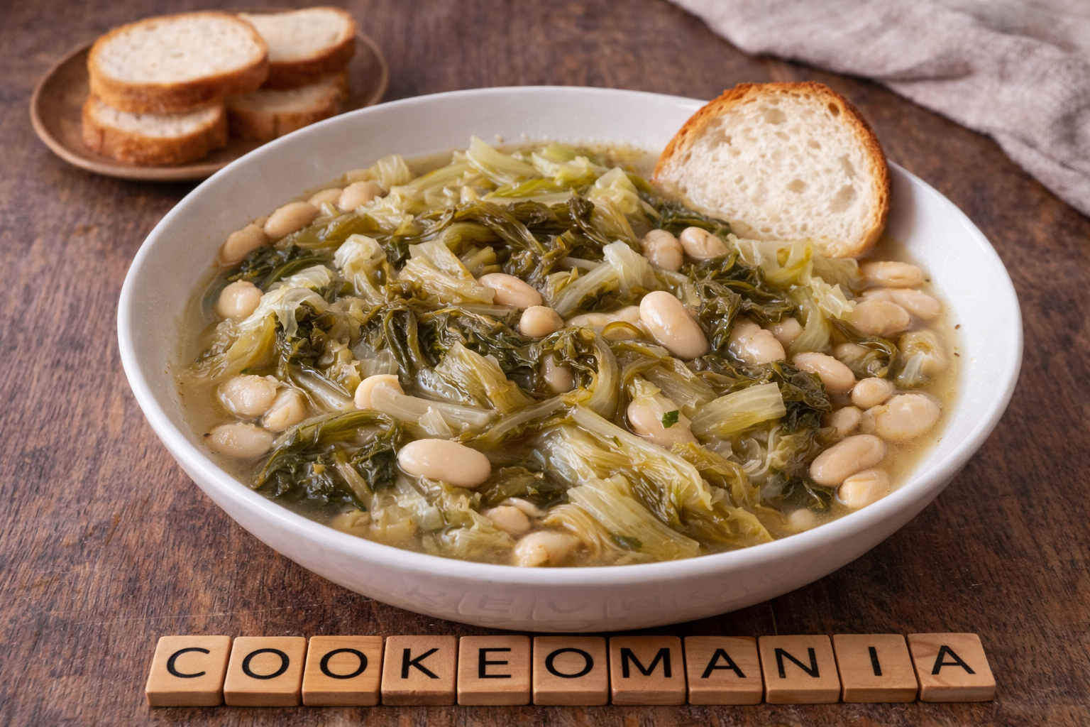 Soupe rustique à la scarole et haricots blancs au Cookeo