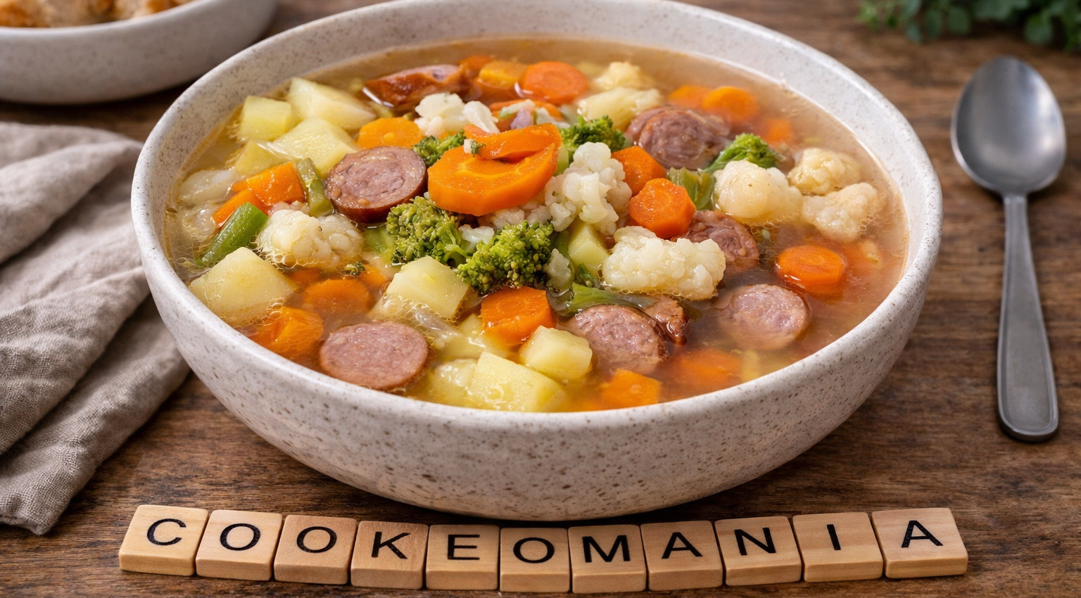 Soupe rustique de légumes et pommes de terre au Cookeo
