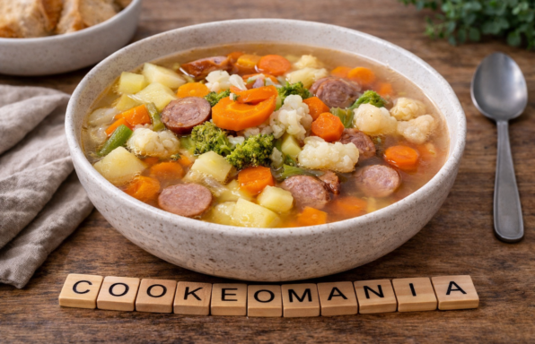 Soupe rustique de légumes et pommes de terre au Cookeo
