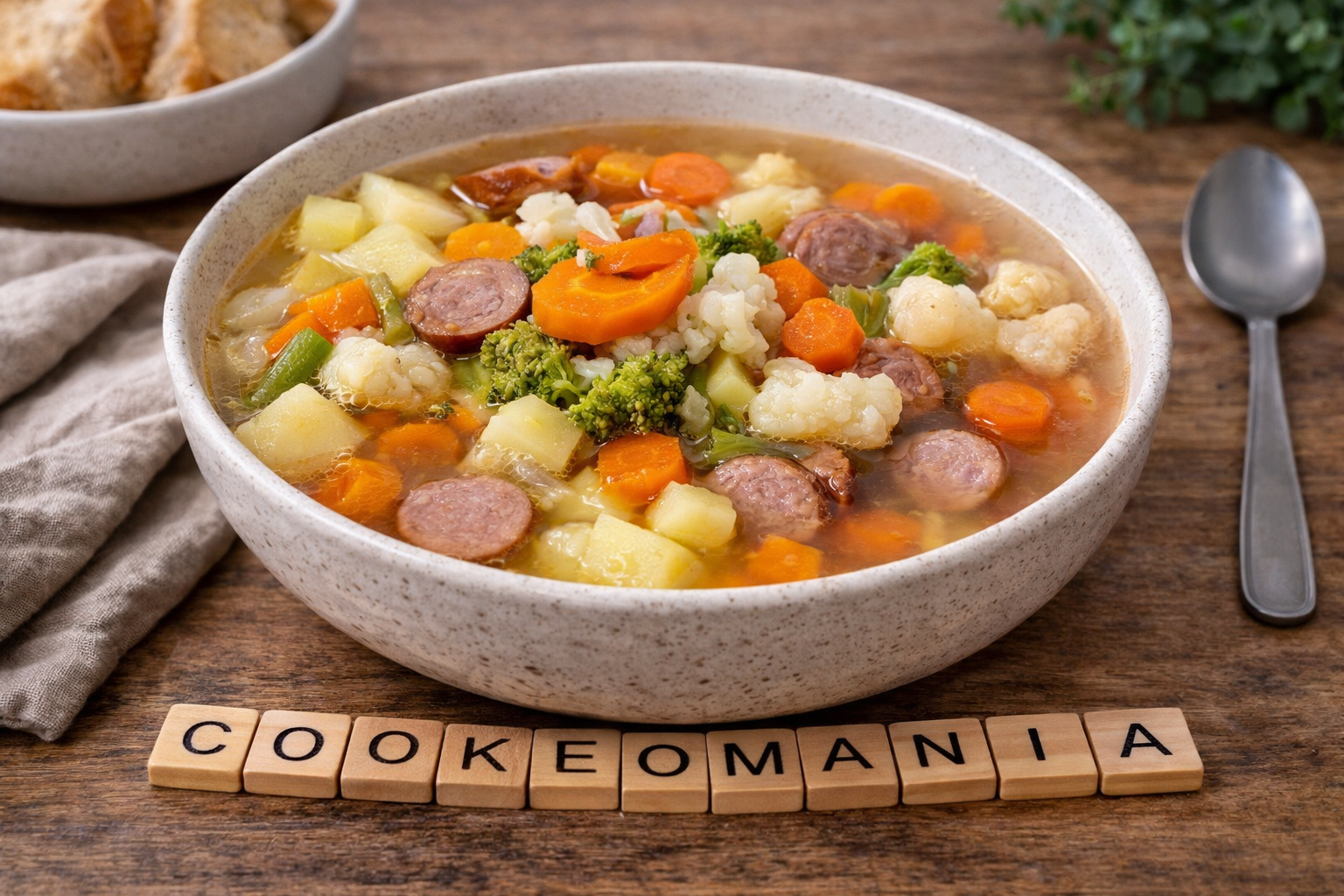 Soupe rustique de légumes et pommes de terre au Cookeo