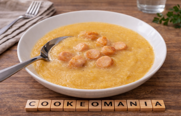 Soupe rustique de pommes de terre aux saucisses au Cookeo