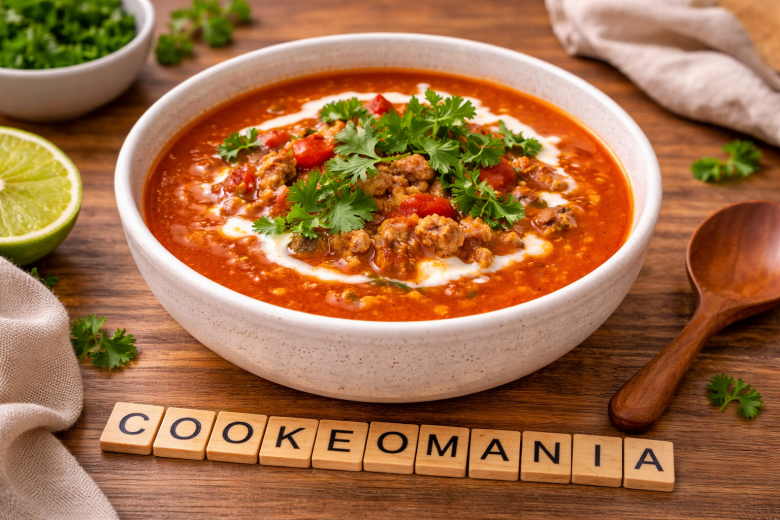 Soupe taco cétogène au bœuf au Cookeo