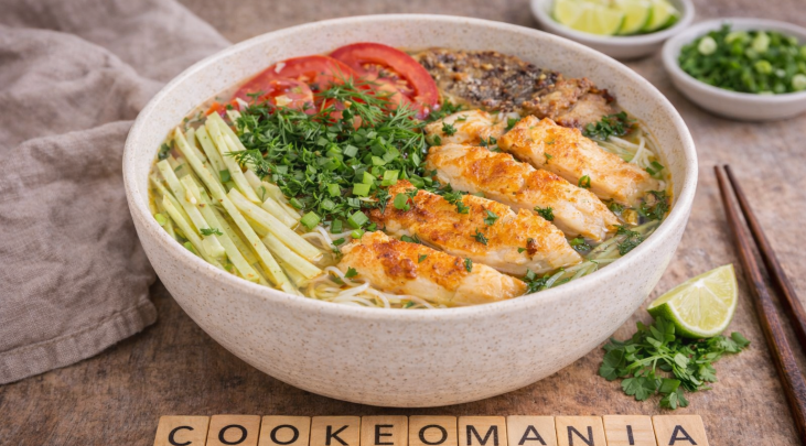 Soupe vietnamienne au poisson, tomates et aneth au Cookeo