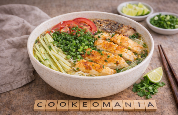 Soupe vietnamienne au poisson, tomates et aneth au Cookeo