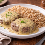 Steaks hachés sauce moutarde onctueuse au robot multi-cuiseur Moulinex
