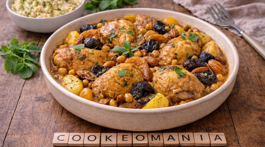 Tajine de poulet aux pruneaux et abricots au Cookeo