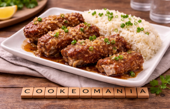Travers de porc marinés et riz gluant au Cookeo