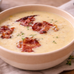 Velouté de maïs au bacon croustillant au robot multi-cuiseur Moulinex