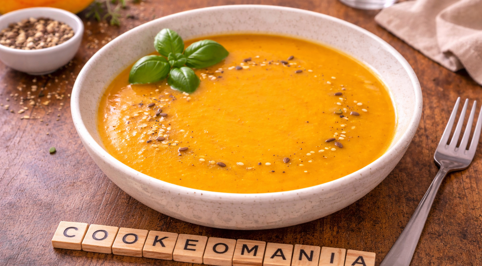 Velouté de potimarron, pommes de terre et carottes au Cookeo