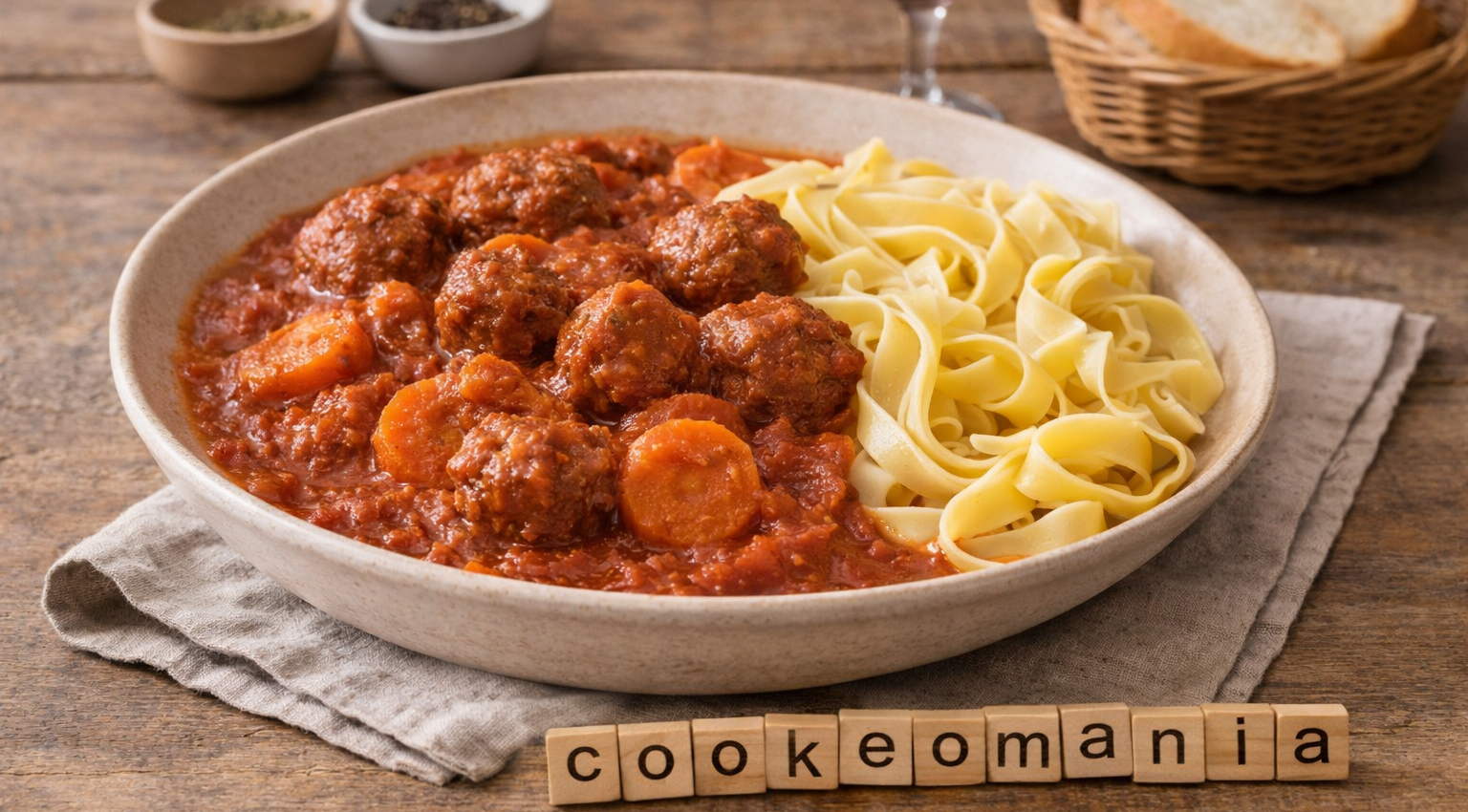 Boulettes à la sauce tomate et carottes au Cookeo