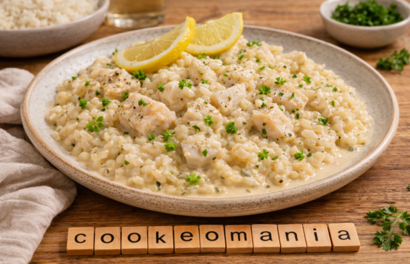 Dos de cabillaud au champagne au Cookeo une recette facile et raffinée avec riz crémeux