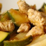 Courgettes, dés de poulet au boursin à l'autocuiseur Moulinex