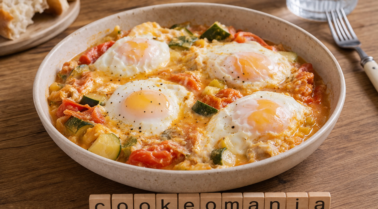 Courgettes à la tomate et œufs pochés au Cookeo la recette facile et légère