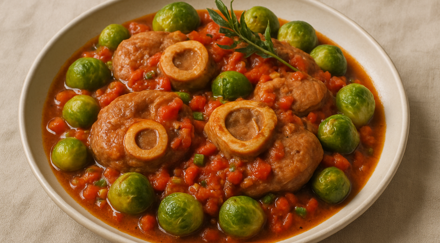 Osso bucco de veau aux choux de Bruxelles au cookeo