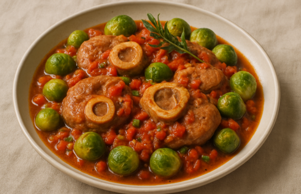Osso bucco de veau aux choux de Bruxelles au cookeo