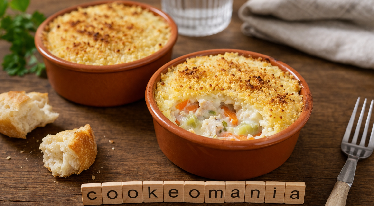 Cocottes d' hachis parmentier de poisson aux petits légumes