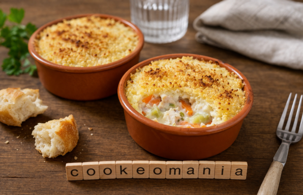 Cocottes d' hachis parmentier de poisson aux petits légumes