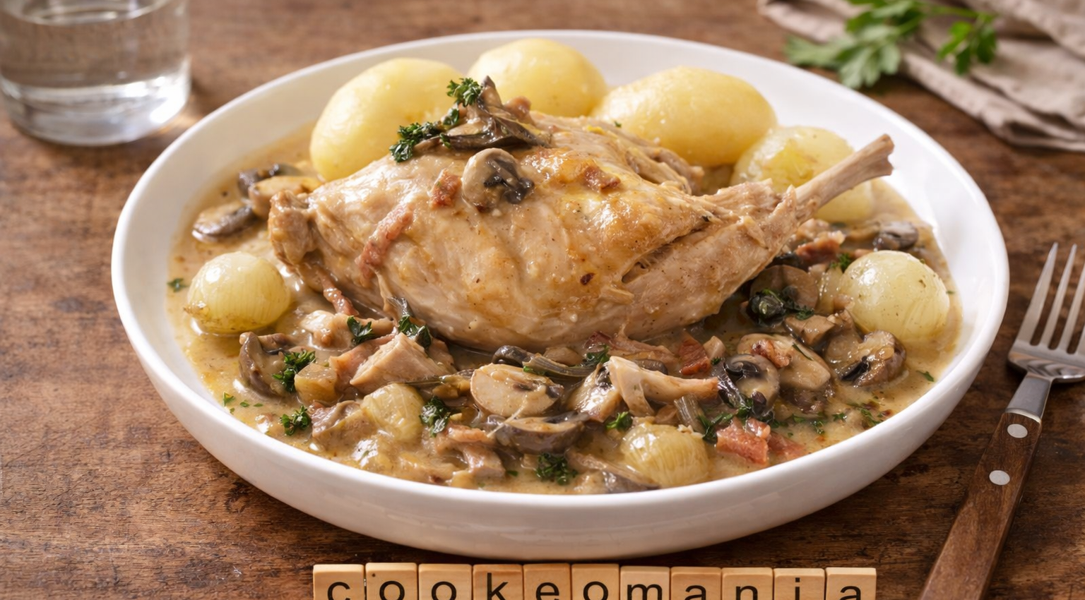 Lapin en gibelotte au Cookeo la recette facile au vin blanc