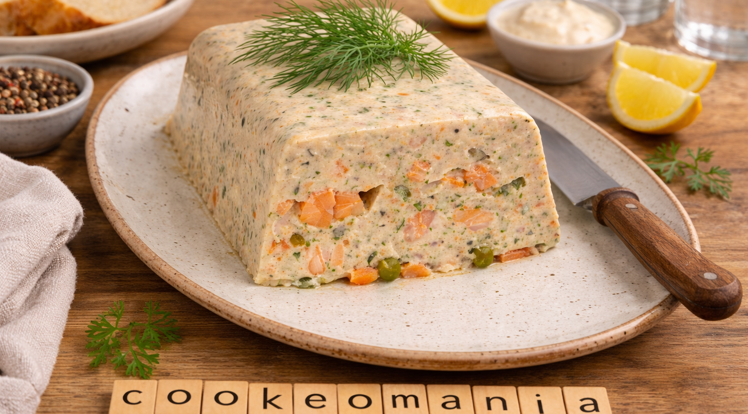 Pain de saumon fumé et gambas au Cookeo au Boursin et petits légumes