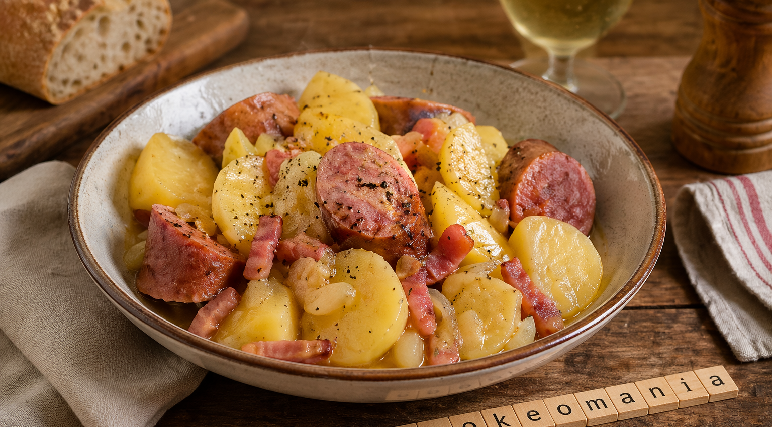 Pommes de terre au vin blanc façon franc-comtoise