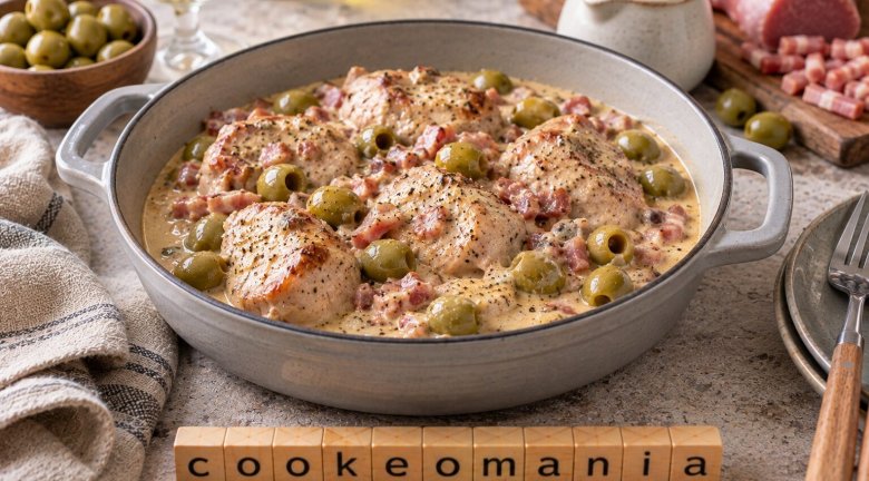 Filet mignon à la crème et aux olives