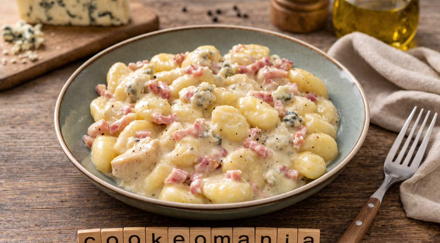 Gnocchis aux lardons et roquefort au Cookeo la recette pour les enfants facile et gourmande