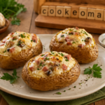 Pommes de terre farcies à la Vache qui rit, lardons et champignons au multicuiseur cookéo