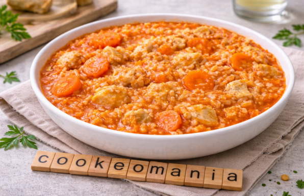 Poulet au riz à la tomate avec ses petites carottes au Cookeo la recette facile et complète