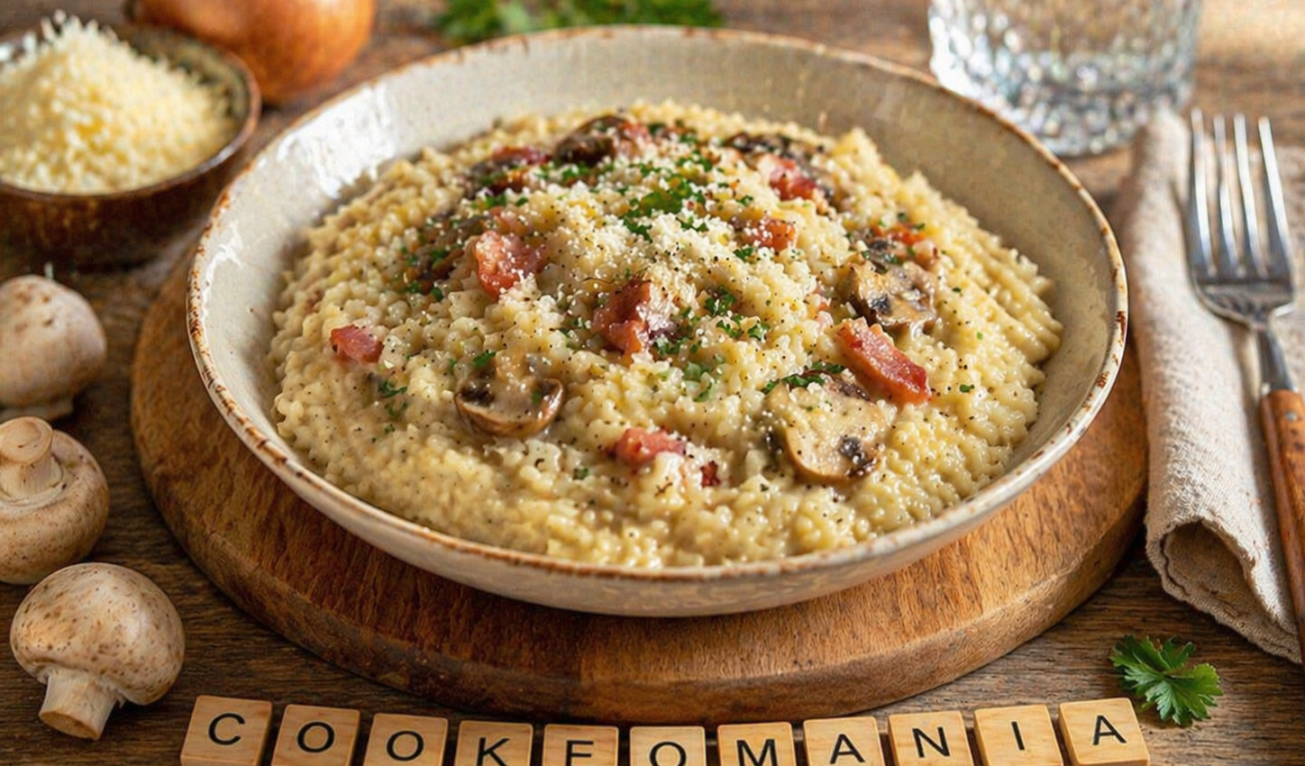 Risotto aux champignons et lard fumé au Cookeo la recette ultra crémeuse et pleine de goût