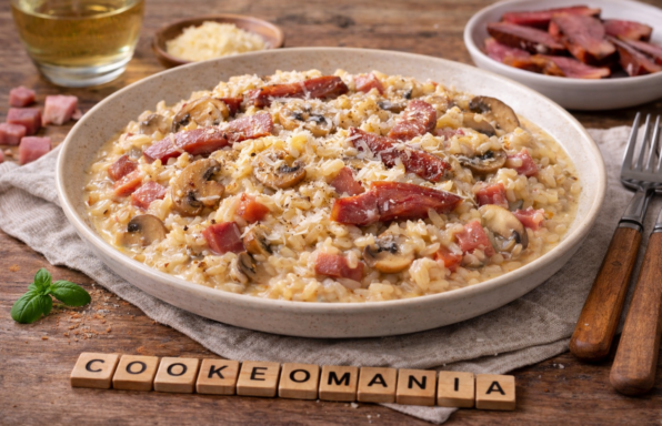 Ce risotto au magret fumé, jambon et champignons au Cookeo est le plat ultra gourmand qui change du risotto classique