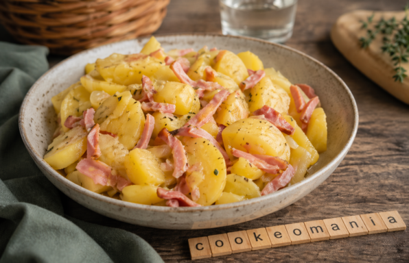 Pommes de terre fondantes aux deux jambons
