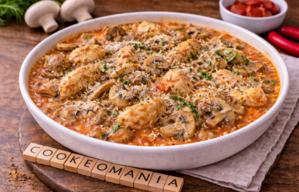Poulet crémeux aux champignons et parmesan au Cookeo