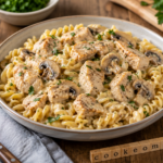 Poulet crémeux aux champignons et pâtes, le plat familial express au multicuiseur Moulinex