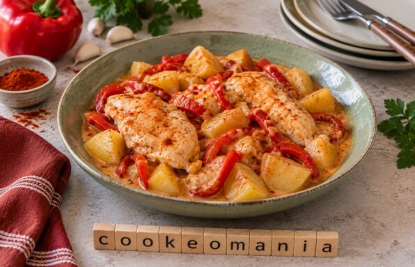 Poulet crémeux aux poivrons et pommes de terre