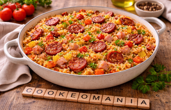 Riz au chorizo, jambon et légumes au Cookeo