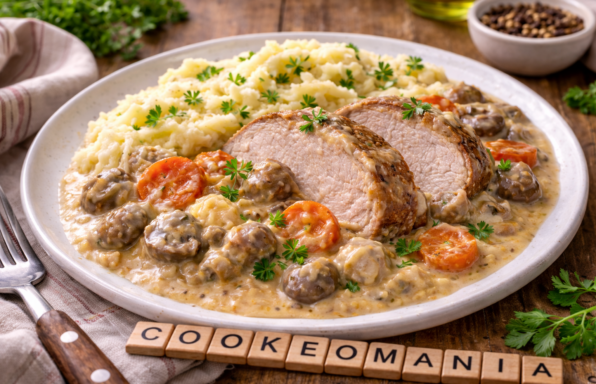 Rôti de porc fondant au Maroilles et ses légumes au Cookeo