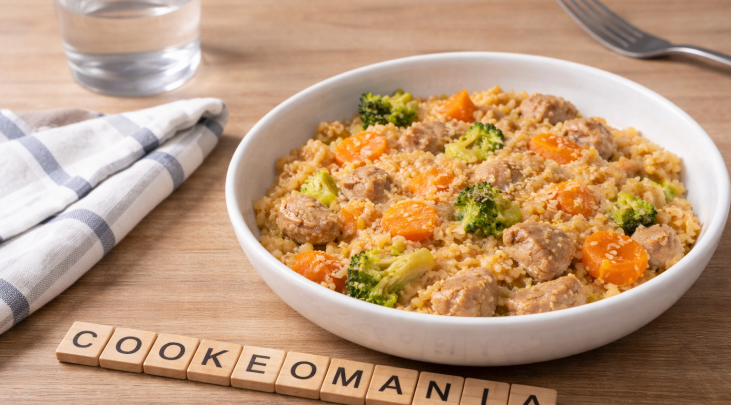 Sauté de porc au boulgour et légumes du soleil au Cookeo