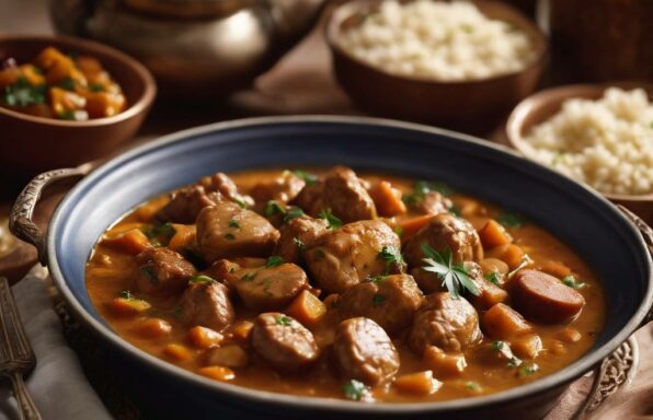 Tajine de poulet et merguez