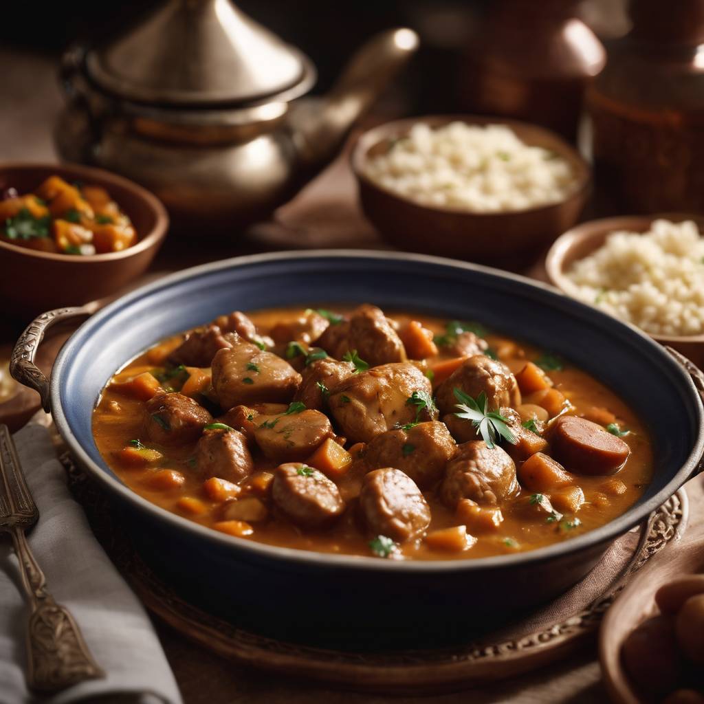 Tajine de poulet et merguez